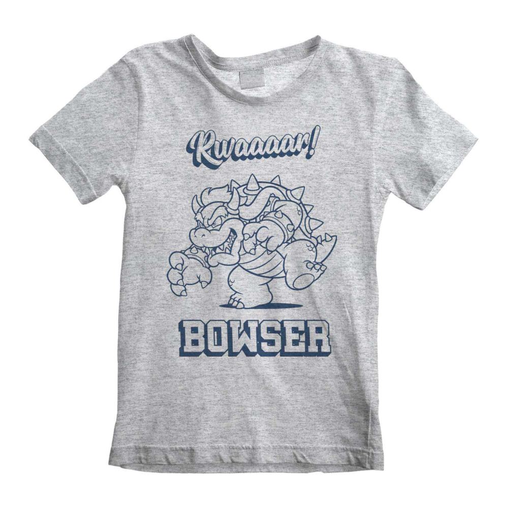 Nintendo Super Mario - Bowser Rawr Kinder T-shirt - Grijs